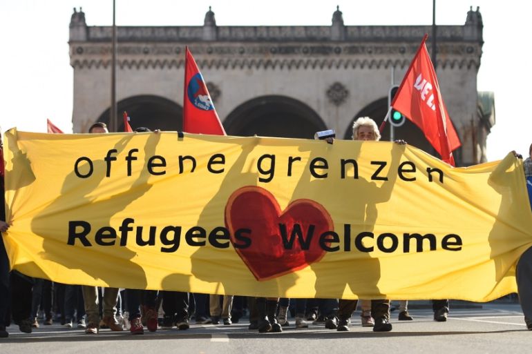 ''Open borders'' rally in Munich
