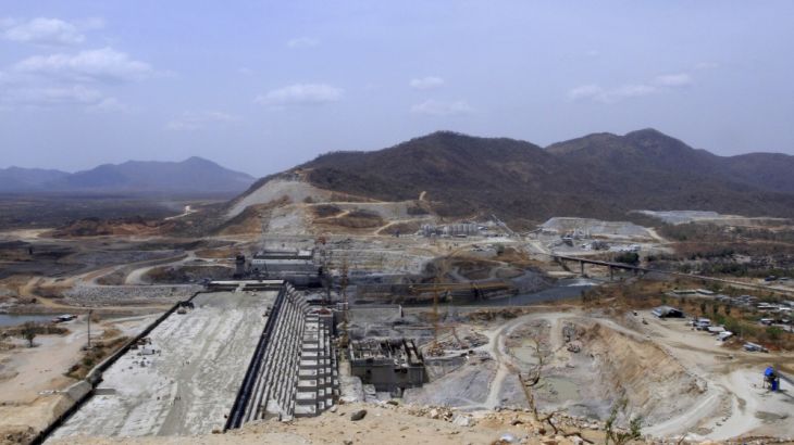 A general view of Ethiopia''s Grand Renaissance Dam, as it undergoes construction, is seen during a media tour along the river Nile in Benishangul Gumuz Region, Guba Woreda, in Ethiopia