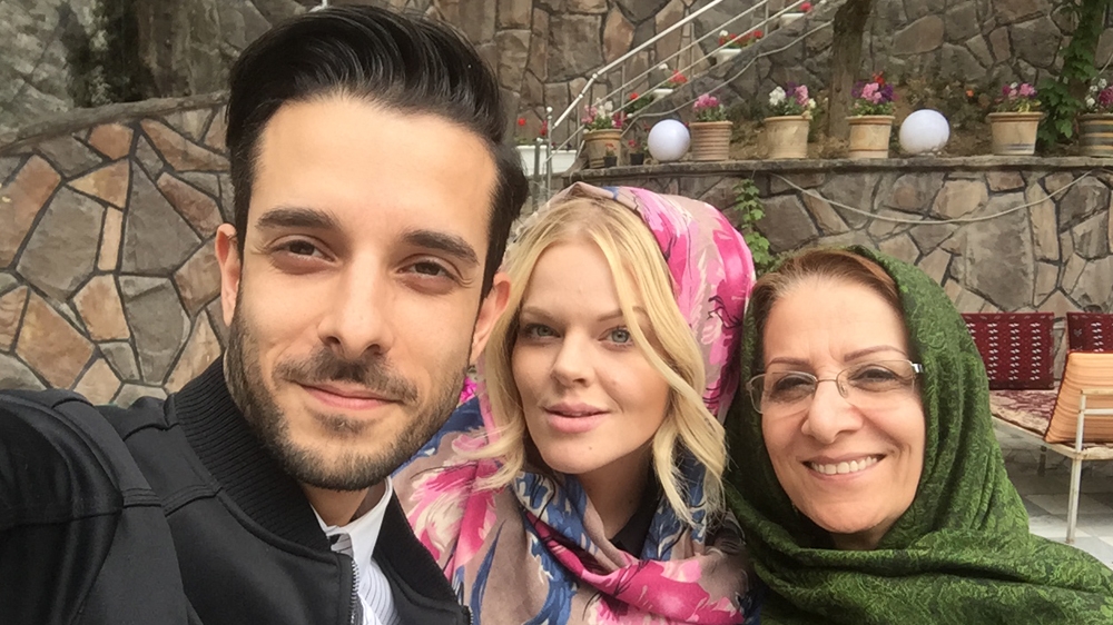 Ali with his wife and mother in Tehran [Photo courtesy of Ali]