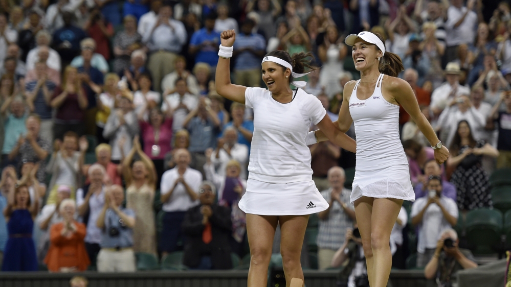 Mirza and Hingis went on a 41-match winning streak and won three Grand Slam titles as a team [Reuters]