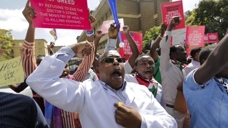 Kenyan Doctors union officials jailed for one month