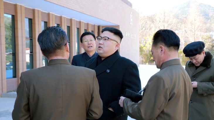 North Korean leader Kim Jong Un gives field guidance to the Kangdong Precision Machine Plant