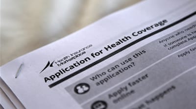 The federal government forms for applying for health coverage [Jonathan Bachman/Reuters]