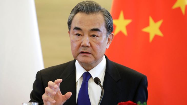 China''s Foreign Minister Wang Yi attends a joint news conference in Beijing