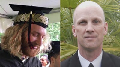 
Taliesin Myrddin Namkai Meche, left, and Ricky John Best stepped in to defend two girls being bullied by a white supremacist [Facebook]
