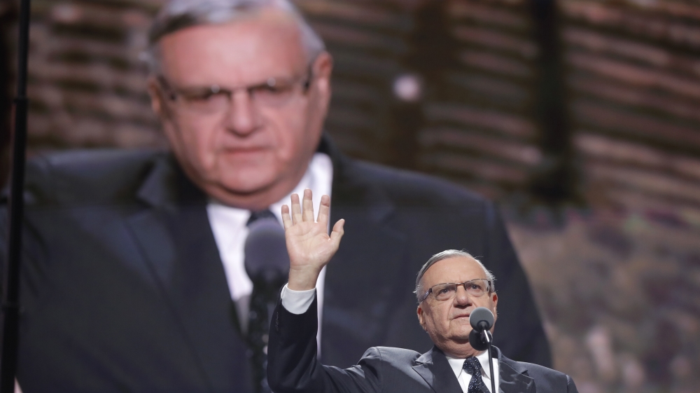 
Joe Arpaio served as sheriff of the Arizona county where Phoenix is located for 24 years [Brian Snyder/Reuters]
