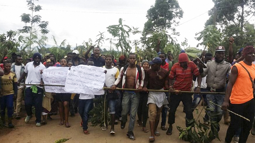 English speakers in Cameroon have been protesting for months over alleged marginalisation [AFP]