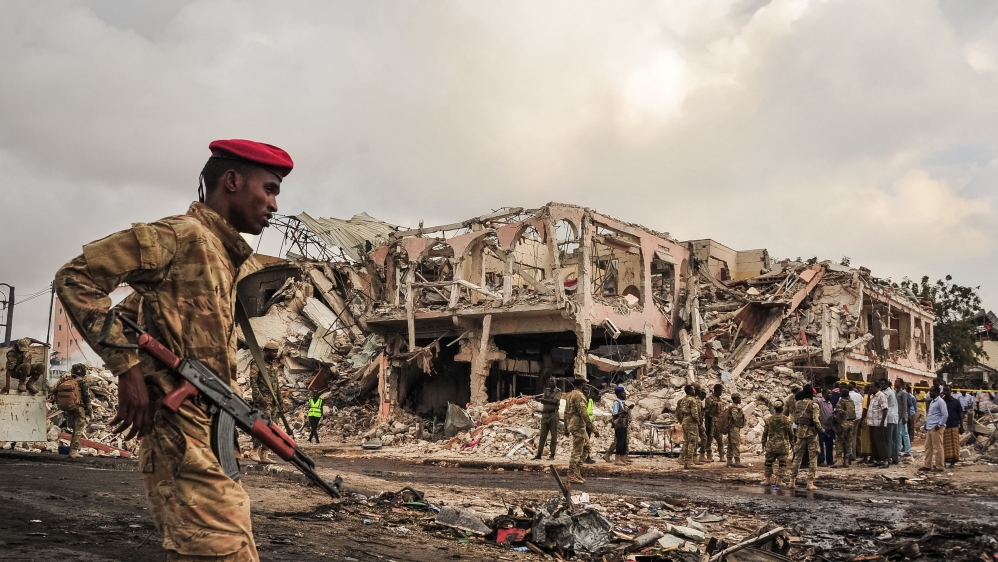 No one has claimed responsibility for the blast but the government blamed al-Shabab [Mohamed Abdiwahab/AFP/Getty Images]