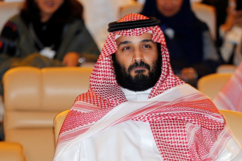 Saudi Crown Prince Mohammed bin Salman, attends the Future Investment Initiative conference in Riyadh