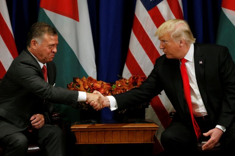 Trump meets with the King of Jordan in New York