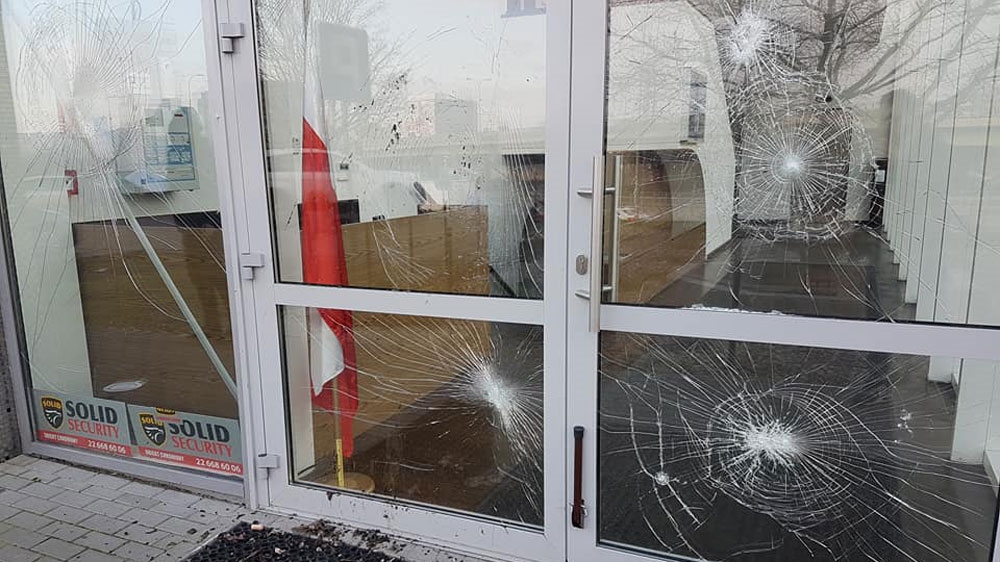 The vandalisation of the centre was a reminder of rising racism in Poland [Courtesy: Muslim cultural centre]
