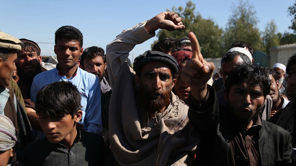 A protest against killings of civilians in Afghan security operations [Ghulamullah Habibi/EPA-EFE]