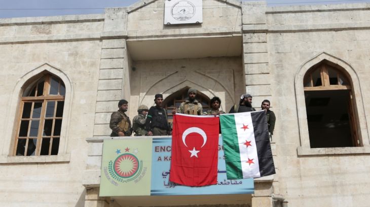 Turkish forces and Free Syrian Army are seen deployed in Afrin