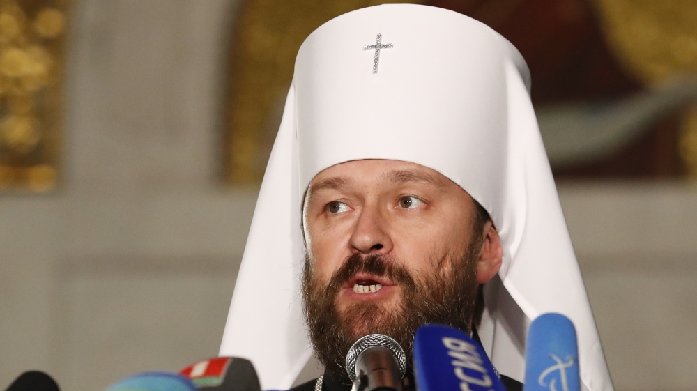 Metropolitan Hilarion said the decision was taken by The Holy Synod [Vasily Fedosenko/Reuters]