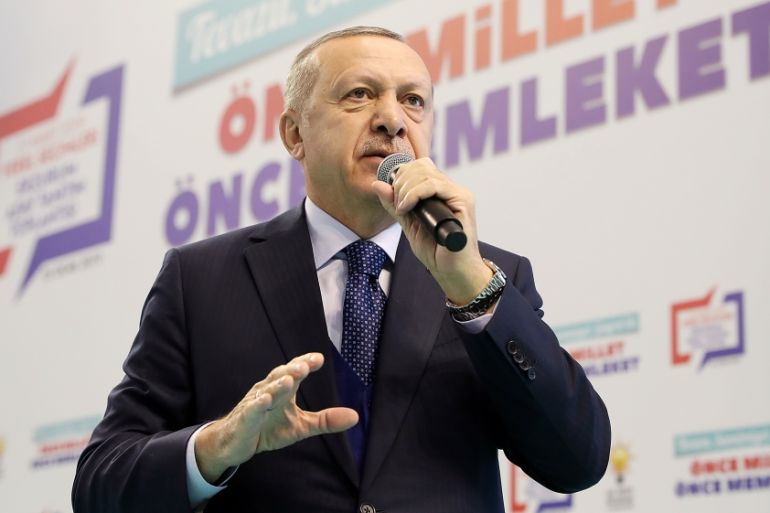 Turkish President Erdogan in Erzurum