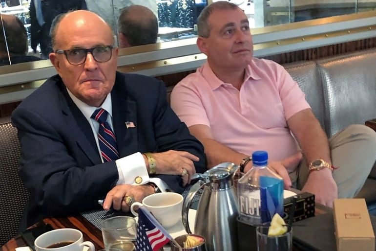 Rudy Giuliani has coffee with Lev Parnas