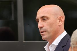 Former president of the Spanish football federation Luis Rubiales could face 2.5 years behind bars [File: Thomas Coex/AFP]