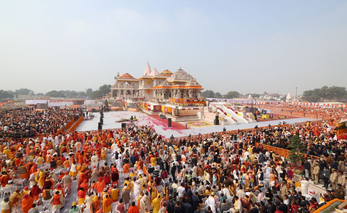 grand temple to the Hindu god Lord Ram in Ayodhya,