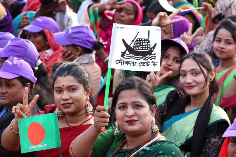 Supporters of the ruling Awami League