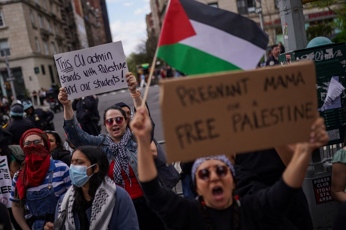 Pro-Palestinian protestsa the Columbia University