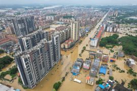 Qingyuan, in China&#039;s southern Guangdong province, has been hit hard by flooding [Photo by CNS/AFP]