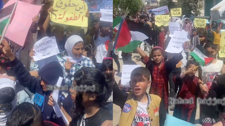 ‘We are not numbers’, Children in Gaza stage Eid protest