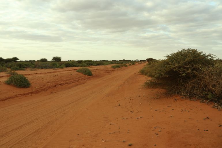 A dirt road in Somalia’s Galgaduud region, not far from where the strike that killed Luul and her daughter took place