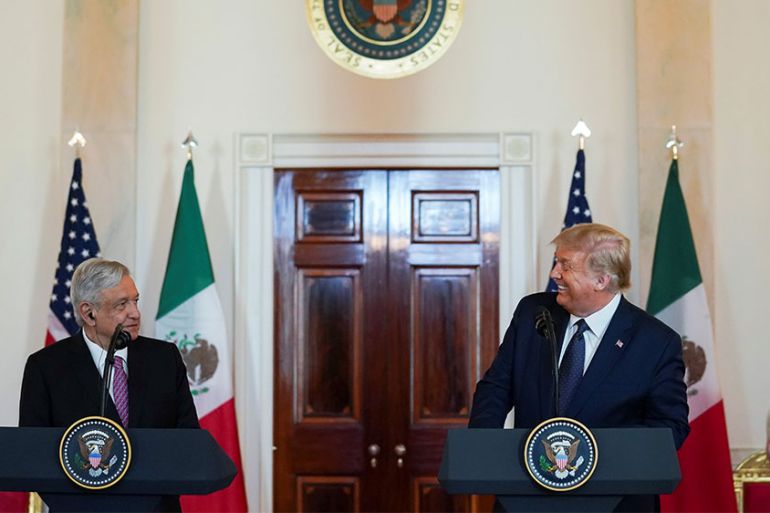 Andres Manuel Lopez Obrador and Donald Trump