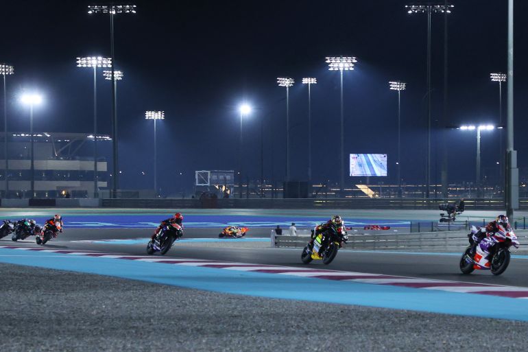 MotoGP - Grand Prix of Qatar - Lusail International Circuit, Lusail, Qatar - November 19, 2023 General view during the MotoGP race REUTERS/Ibraheem Al Omari